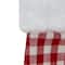 7" Red & White Gingham Print Christmas Stocking